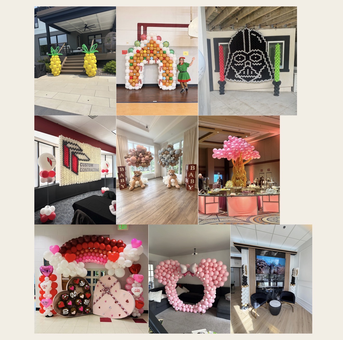 Custom Balloon Mosaic Display by JR Balloon Designs